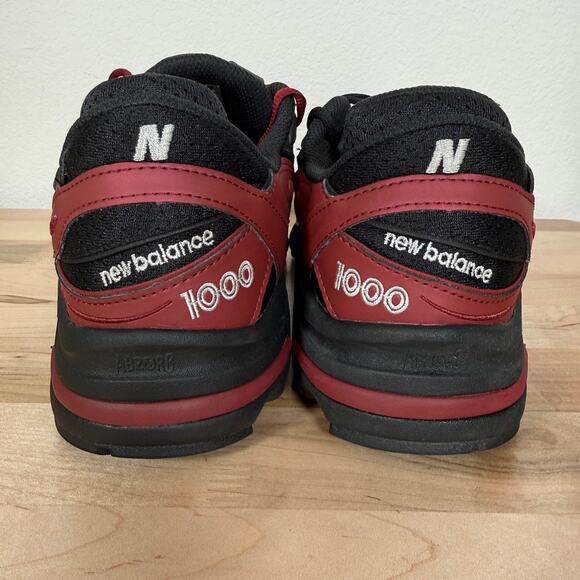 New Balance 1000 Red Black Running Sneakers Mens Size 11